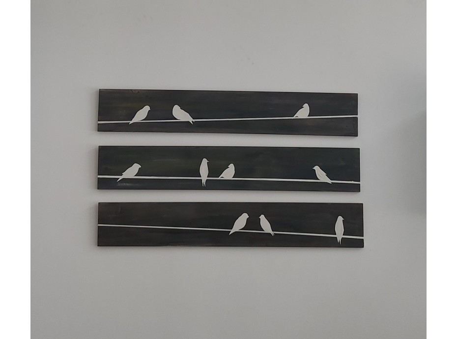 BIRDS PAINTING 3 PIECES