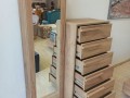 RUSTIC CHEST OF DRAWERS HIGH & BOUDOIR MIRROR (TS)