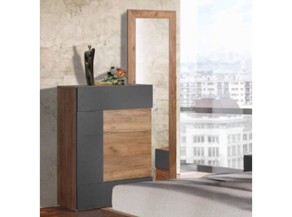 AMBIA CHEST OF DRAWERS HIGH & MIRROR(TS)