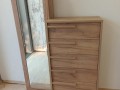 RUSTIC CHEST OF DRAWERS HIGH & BOUDOIR MIRROR (TS) CHEST OF DRAWERS